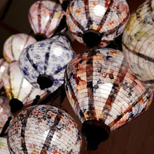 Load image into Gallery viewer, Japanese CHOCHIN Paper Lantern Ornament Flower H34cm W30cm No Light Bulb