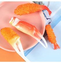 Load image into Gallery viewer, Japanese Food Sample 4 Pieces Set Key Holder Accessories Crab Shrimp Tempura