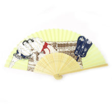 Load image into Gallery viewer, Sensu Japanese Folding Fan Sumo Wrestler Fighter Conpact Silk with Clear Case
